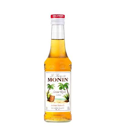 MONIN - Rum Flavor Syrup for Alcohol-free, Mojito and Pina-Colada Cocktail - Natural Flavors - 25cl