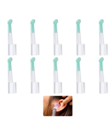 10pcs Ear Spoon Reusable Ear Cleaner Replacement Tips Comfortable Silicone Ear Cleaner Replacement Tips Ear Camera Replacement Tips Fits 3.5mm Otoscope Suitable Accessories Kids Family Ear Health Care