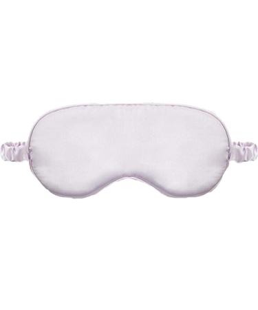 Mulberry Silk Sleep Eye Mask Blindfold with Elastic Strap Headband Soft Eye Cover Eyeshade for Night Sleeping Lavender