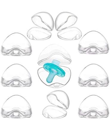 8 PCs pacifier box for baby transparent pacifier box pacifier box portable pacifier storage container pacifier box dustproof transparent dustproof box box