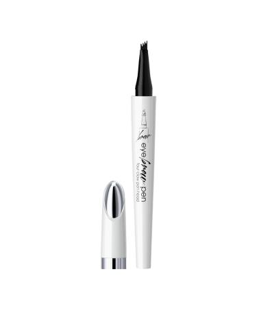 3D Microblading Eyebrow Pencil Waterproof Eyebrow Pencil With 4 Tips Precision Eyebrow Pencil Eye Brow Contouring For Long Lasting Definition Black