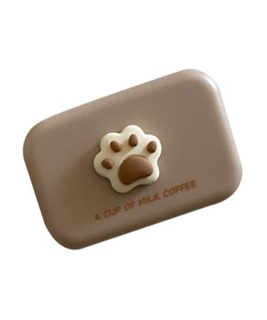 KMOCEPLY Portable contact lens container travel set cartoon contact lens container mini-cartoon contact lens storage box container discharge contact lens-insertion box for brown