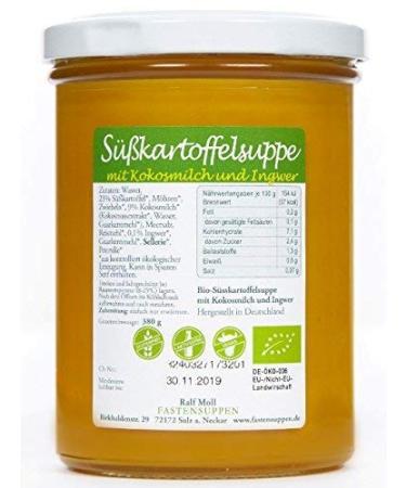Ralf Moll Organic Fasting Soups - 6x380ml | Tomato Carrot & Sweet Potato | Effective Weight Loss with Interval Fasting - Buy Online on GoSupps.com