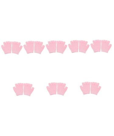 FRCOLOR 8 Pairs Gel Moisturizing Gloves Retaining Gloves Moisturizing Gel Gloves Heated Mittens for Women Mens Gloves Night Relief Gloves Cotton Hand Gloves Women's Knitting Computer Pink