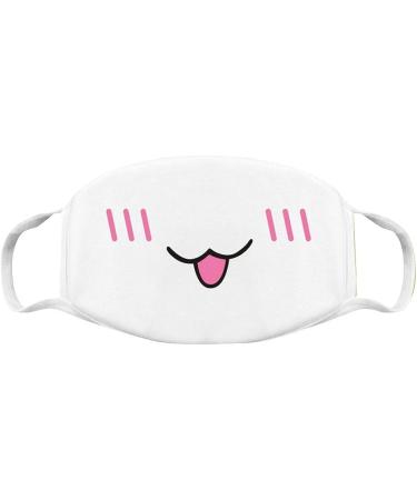 QZQ HOME Unisex Cute Anime Mouth Mask - White Kawaii Anti Dust Face Cover - Buy Online on GoSupps.com