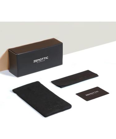 ZENOTTIC Vintage Round Glasses Frame - Retro Clear Lens Nerd Glasses for Women & Men | Stylish C12 Gray Eyewear - International Shipping Available - Buy Online on GoSupps.com