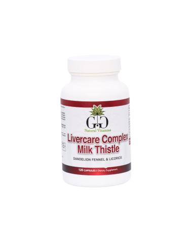 GG Natural Vitamins Livercare Complex Milk Thistle with Dandelion Fennel & Licorice 120 Capsules