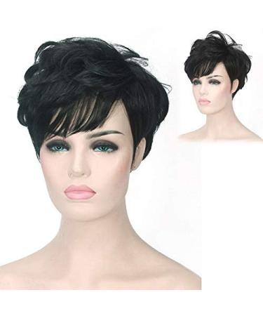 GJBXP 2018 Lolita Harajuku Short Ombre Wig Black Blonde Brown Heat Resistant Synthetic Hair Anime Cosplay Party Wigs for Women Pink Ombre Black