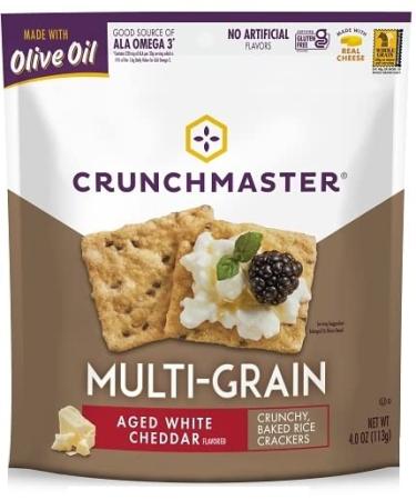 Crunchmaster Multi-Grain Crackers Variety Pack 12 oz - Sea Salt, Aged White Cheddar, Garden Vegetable - Includes Make Your Day Bag Clip - Pack of 3 - Buy Online on GoSupps.com