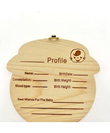 JZK Wooden Baby Milk Teeth Storage Keepsake Box - Baby Tooth Holder for 4-12 Years - Ideal Birthday or Christening Gift for Boys - Beige - Buy Online on GoSupps.com