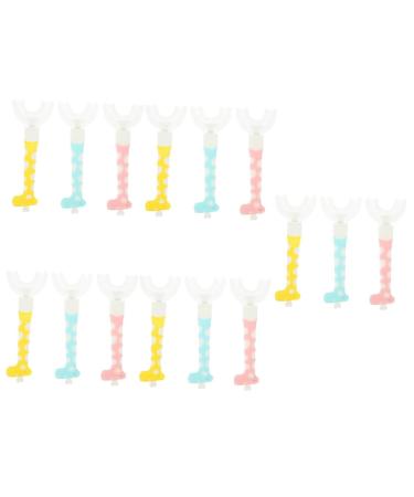 minkissy Kids Toothbrush U Toothbrush for U Shape Silicone Soft Toothbrush Food Grade Silicone Cartoon 15pcs