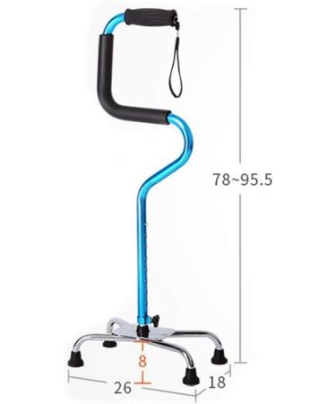 Old Four-Foot Walker Non-Slip Blue/Silver Old Multi-Function Crutches Non-Slip Walking Stick with Hospital Interesting - Buy Online on GoSupps.com