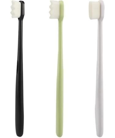 Suicra Ultra-Fine Soft Toothbrush - 1PC Micron Nano Bristle for Deep Cleaning & Gum Protection | Portable Travel Brush - Black - Buy Online on GoSupps.com