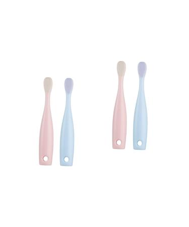 Minkissy 4 piece of baby toothbrush for children cute toothbrush baby bathroom toothbrush manual soft toothbrush soft baby toothbrush children's toothbrushes cleaning for toddlers