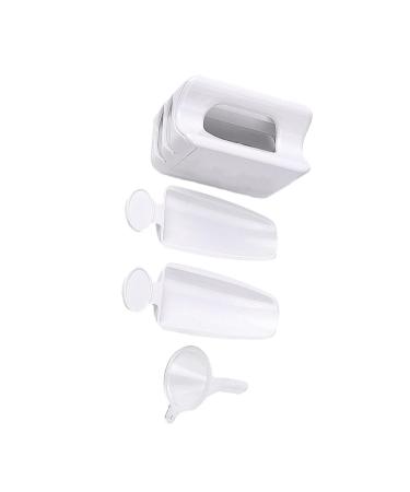 BOKIOESDE Nail Dip Container with Funnel Dipping Powder Holder Glitters Rhinestones Collecting Storage Box Manicure Pedicure