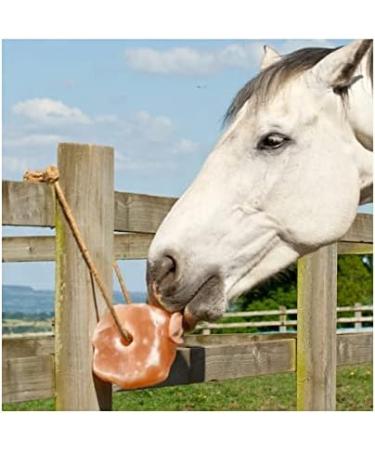 Himalayan Animal Lick Salt - Natural Pure Pink Salt Block on a Rope Horses Deer Goats Cattle Rabbits 6-8 LBS - Buy Online on GoSupps.com