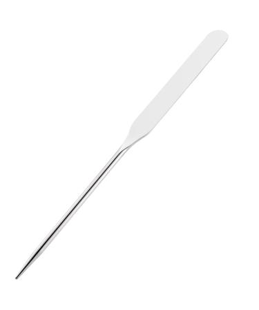 MERIGLARE Stainless Steel Makeup Spatula for Professional  Beginner 161mm Long Facial Mixing Stick (Silver) Fine Workmanship Stylish Durable