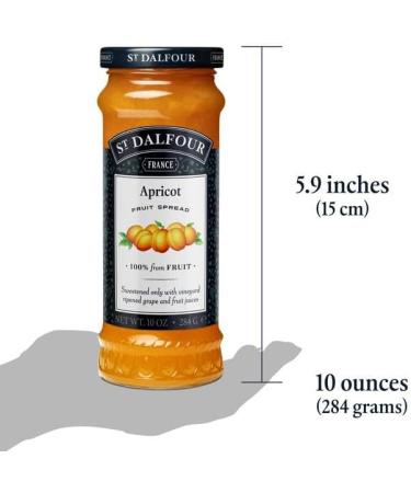St Dalfour Apricot Fruit Spread - 12 Bottles | Delicious and Natural Flavor - Buy Online on GoSupps.com