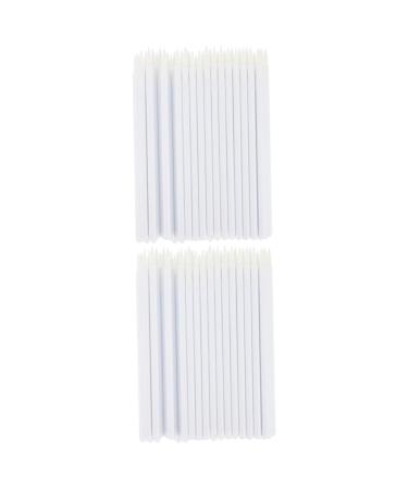 WOONEKY 200 Pcs Disposable Eyeliner Brush Liquid Lipstick Graphic Eyeliner Brush Makeup Eyeliner Brush White