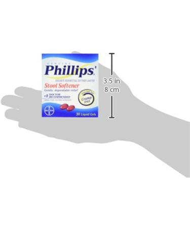 Phillips Stool Softener Liquid Gels 30 Count - Fast-Acting Relief - Pack of 1 - Buy Online on GoSupps.com