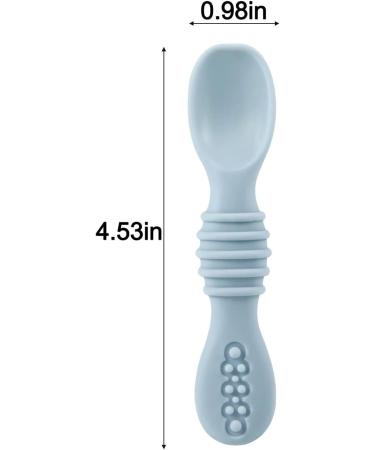 PandaEar 7 Pcs Silicone Baby Spoons - First Stage Self Feeding Spoon for Toddler Infant | Baby Led Weaning Spoons - Buy Online on GoSupps.com