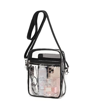 YCBB Clear Bag Stadium Approved Clear Purse with Adjustable Shoulder Strap for women 8.8 Inch-clear Purse