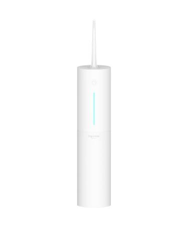 Bigsmile Powerful Cordless Water Flosser for Healthy Gums Dental Oral Irrigator for Daily Cleaning of Sensitive Gums Orthodontic Braces & Tonsils to Prevent Infections and Bad Breath(White) portable White