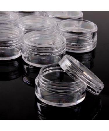 Beauticom 3G/3ML Round Clear Jars with Screw Cap Lids - 25 Pack Clear Containers for Beads, Gems, Glitter, and Charms - BPA Free - Buy Online on GoSupps.com