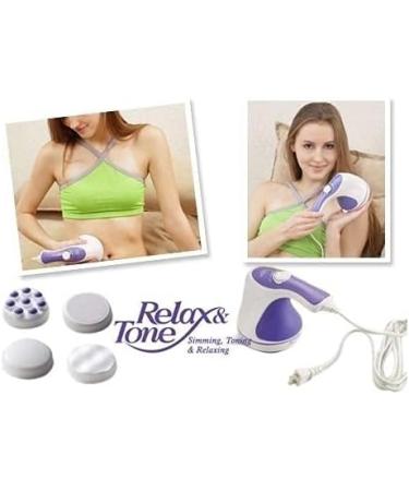 Relax and Tone Body Massage Device - Versatile Massage Belt for Weight Loss Muscle Building & Relaxation | 4 Attachments for ABS Shoulders Hips Thighs & More - Buy Online on GoSupps.com