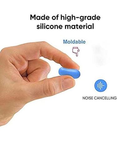 6 Pairs Reusable Silicone Gel Earplugs - Waterproof Noise Suppressive Earplugs for Swimming Sleeping & Snoring - Adult & Children (Blue) - Buy Online on GoSupps.com