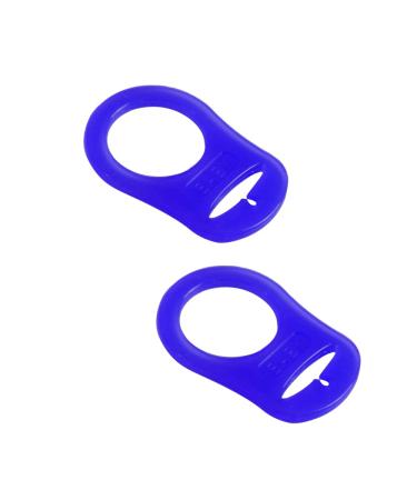 Lmyzcbzl Silicone Dummy Clips Adapter 2 Pcs Silicone Button Ring Silicone Adapter Ring Dummy Pacifier Clip Adapter for Button-Style Pacifier blue