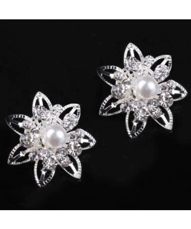 Musuntas 6 Set Beautiful Star & Flower Hair Spiral Hairpins - Pearl & Rhinestone Bridal Accessories - Buy Online on GoSupps.com