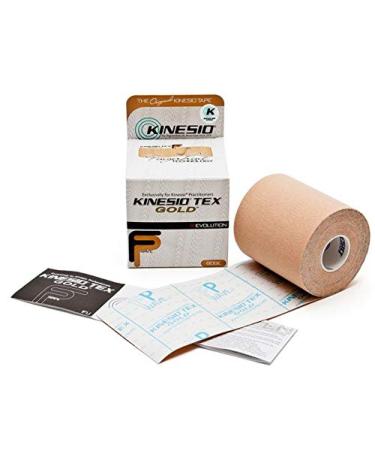 Kinesio Taping - Elastic Therapeutic Athletic Tape Tex Gold FP - Beige  3in. x 5m Roll
