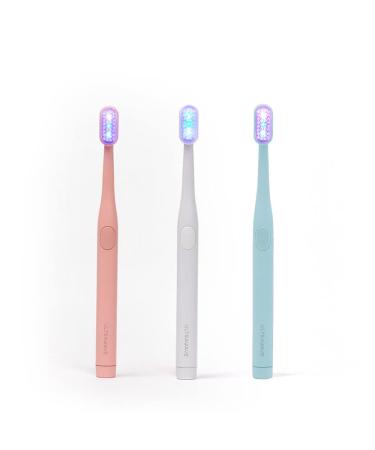 LED Toothbrush - White - Replaceable Head. The Blue LED Which Improves Teeth whitening in Dental Clinics. The red Light Keeps Your Gums Healthy. It's Effective for Sensitive Teeth.