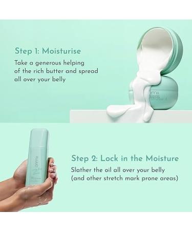 Belly Maternity Care Set Stretch Mark Defense Body Butter and Oil 100 ml Each - Buy Online on GoSupps.com