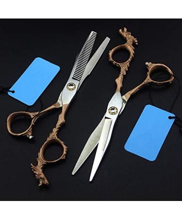 Hair Cutting Scissors 6 Inch Professional Japan Steel Gold Dragon Handle Cut Hair Scissors Haircut Thinning Barber Hair Cutting Shears Hairdressing Scissors Set - Buy Online on GoSupps.com