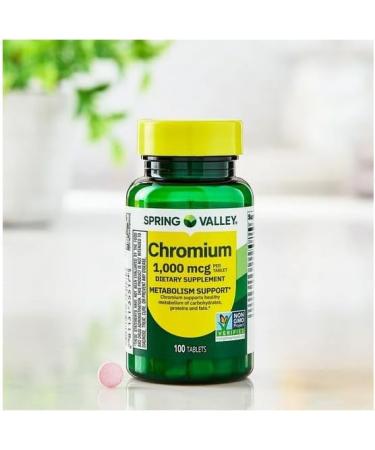 4 TOP CARE Chromium Metabolism Support Dietary Supplement Tablets 1 000 mcg 100 Count - Buy Online on GoSupps.com