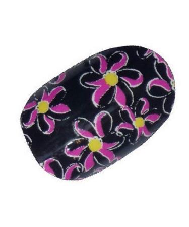 Chix Nails Nail Wraps Black Dahlia Floral Trendy Flowers Fingers Toes Vinyl Foils Beauty