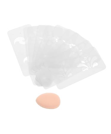 FOMIYES 1 Set Hanfu Forehead Patch Carnival Face Stencils Birth Stencil Mini Makeup Puff Pvc White