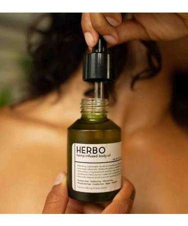 Herbo Hemp Moisturizing Body Oil - Organic After Shower Bath Oil for All Skin - Scented Cruelty-Free & Paraben-Free - 2 oz - Buy Online on GoSupps.com