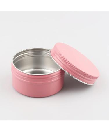 Zeoabsy 10-Pack Pink Aluminum Screw Top Cans 50ml Cream Boxes for Cosmetics Candles & Ointments with 5 Spoons & 1 Label - Buy Online on GoSupps.com