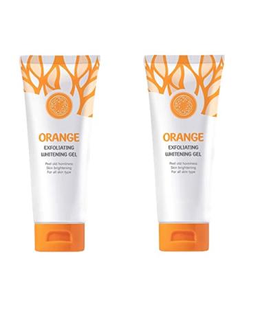 Orange Exfoliating Whitening Gel Orange Exfoliating Gel Face Whitening Gluta Whitening Lazy Cream Korean Gluta Whitening Cream Face Body Brigtening Skin Cream (2pcs)