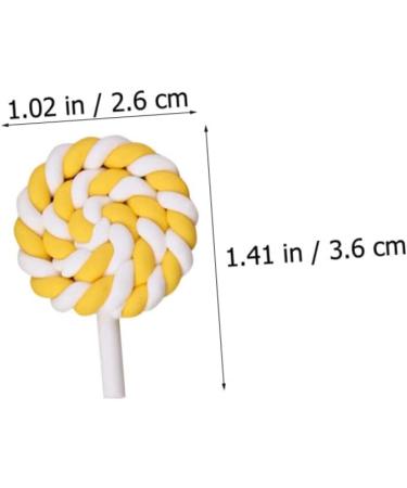  Levemolo Levemolo 20 Pieces Dummy Simulation Lollipop Charms Rainbow Pacifier Photo Prop Craft Lollipop Lovely Charm Polymer Clay Dining Table Party Table - Buy Online on GoSupps.com