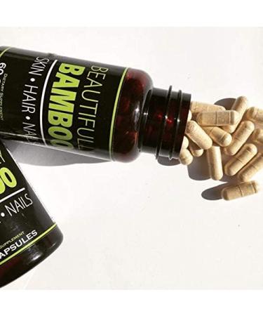 Beautifully Bamboo Ultra Vitamin for Skin, Hair, and Nail Growth - 60 Capsules with Biotin, Bamboo Silica, Amino Acids & More - Buy Online on GoSupps.com