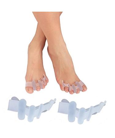 Premium 4x Silicone Toe Separator Pads | Hammer Toe & Hallux Valgus Relief | Comfortable Claw Toe Support - International Shipping Available - Buy Online on GoSupps.com