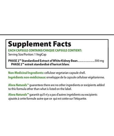Alora Natural - Carb-Block with Phase 2 90 VegiCaps - White Kidney Bean Carb Blocker - Weight Management Supplement - Carbohydrate Supplement - Prevents Starch Calories Conversion into Glucose - Buy Online on GoSupps.com