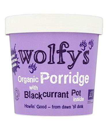 4X Wolfy's Organic Blackcurrant Porridge Pot 90g