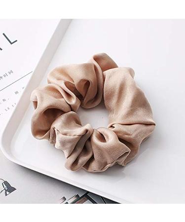 30 Colorful Silk Satin Scrunchies Set | Strong Elastic Ponytail Holders | Traceless Hair Rope Accessories - Buy Online on GoSupps.com