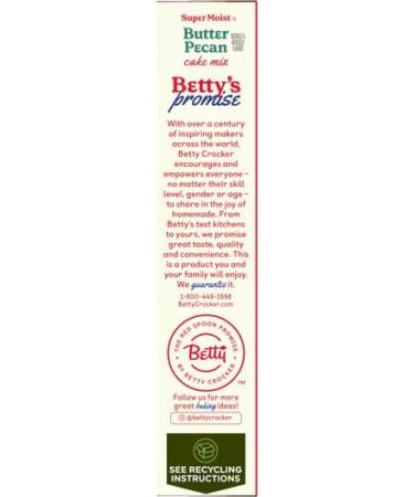 Betty Crocker Delights Super Moist Butter Pecan Cake Mix 13.25oz (375g) | Bowl to Oven in Minutes | Pack of 2 - Buy Online on GoSupps.com