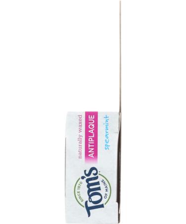 Tom's of Maine Naturally Waxed Anti-Plaque Flat Floss Spearmint - 32 Yards (Pack of 12) | Eco-Friendly Dental Care for Healthier Gums - Buy Online on GoSupps.com